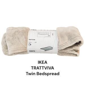 IKEA TRATTVIVA Twin Beige Bedspread 59" x 98"